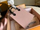 M69575 LV PETIT SAC PLAT 手袋 Epi 皮革托特包 粉色
