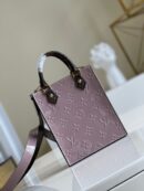 M90564 LV PETIT SAC PLAT 手袋 压纹漆皮托特包 银色