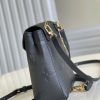 M80596 LV TINY 双肩包 Monogram压纹软粒面牛皮女包 黑色