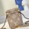 M80738 LV TINY 双肩包 Monogram 压纹软粒面牛皮女士背包 杏色