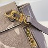 M80738 LV TINY 双肩包 Monogram 压纹软粒面牛皮女士背包 杏色