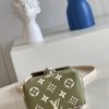 M81351 LV TINY 双肩包 Monogram压纹软粒面牛皮女士背包 绿色