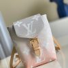 M45764 LV TINY 双肩包 Monogram 涂层帆布女士背包 粉色