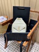 6726091 YSL圣罗兰JOE BACKPACK 双肩包 羊皮背包 白色