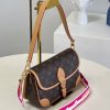M46049 LV DIANE 手袋 LV法棍包 中古包系列女包 粉色肩带