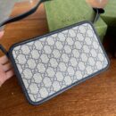 658572 Gucci 饰互扣式双G迷你手袋 GG背包 Gucci复古相机包 蓝色