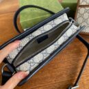 658572 Gucci 饰互扣式双G迷你手袋 GG背包 Gucci复古相机包 蓝色