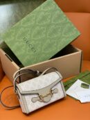 699296 Gucci Gucci马衔扣1955系列迷你手袋 Gucci迷你斜挎包 白色
