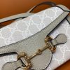 699296 Gucci Gucci马衔扣1955系列迷你手袋 Gucci迷你斜挎包 白色