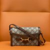 699296 Gucci Gucci马衔扣1955系列迷你手袋 Gucci迷你斜挎包 乌木色