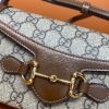 699296 Gucci Gucci马衔扣1955系列迷你手袋 Gucci迷你斜挎包 乌木色