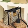 498156 Gucci Padlock系列小号GG肩背包 黑色皮边