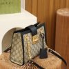 498156 Gucci Padlock系列小号GG肩背包 黑色皮边