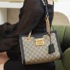 498156 Gucci Padlock系列小号GG肩背包 黑色皮边