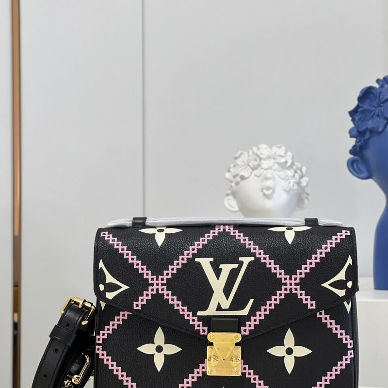 M46028 LV Pochette Metis 手袋 刺绣邮差包 黑色