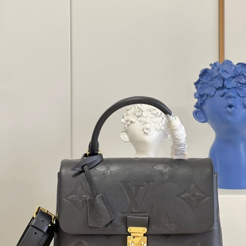M45976 LV MADELEINE 中号手袋 压纹皮革手提单肩包 黑色