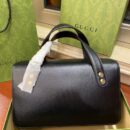 627323 Gucci Horsebit 1955小号马衔扣手提包 复古风格织纹皮革 黑色