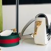 658574 adidas x Gucci Horsebit 1955系列迷你手袋 Gucci马鞍包 白色皮革