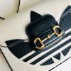 658574 adidas x Gucci Horsebit 1955系列迷你手袋 Gucci马鞍包 白色皮革