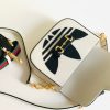 658574 adidas x Gucci Horsebit 1955系列迷你手袋 Gucci马鞍包 白色皮革
