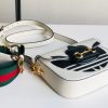 658574 adidas x Gucci Horsebit 1955系列迷你手袋 Gucci马鞍包 白色皮革