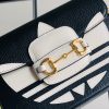 658574 adidas x Gucci Horsebit 1955系列迷你手袋 Gucci马鞍包 黑色皮革