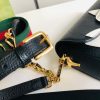 658574 adidas x Gucci Horsebit 1955系列迷你手袋 Gucci马鞍包 黑色皮革