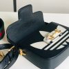 658574 adidas x Gucci Horsebit 1955系列迷你手袋 Gucci马鞍包 黑色皮革