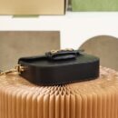 658574 Gucci 马衔扣1955系列GG迷你手袋 Gucci马鞍包 黑色皮革