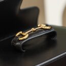 658574 Gucci 马衔扣1955系列GG迷你手袋 Gucci马鞍包 黑色皮革
