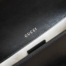 658574 Gucci 马衔扣1955系列GG迷你手袋 Gucci马鞍包 黑色皮革
