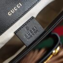 658574 Gucci 马衔扣1955系列GG迷你手袋 Gucci马鞍包 黑色皮革
