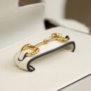 658574 Gucci 马衔扣1955系列GG迷你手袋 Gucci马鞍包 白色皮革