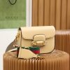 658574 Gucci 马衔扣1955系列迷你手袋 Gucci马鞍包 米色皮革
