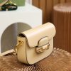 658574 Gucci 马衔扣1955系列迷你手袋 Gucci马鞍包 米色皮革