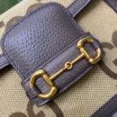658574 Gucci 马衔扣1955系列超级双G迷你手袋 Gucci马鞍包 棕色