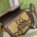 658574 Gucci 马衔扣1955系列超级双G迷你手袋 Gucci马鞍包 棕色