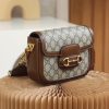 658574 Gucci 马衔扣1955系列GG迷你手袋 Gucci马鞍包 棕色
