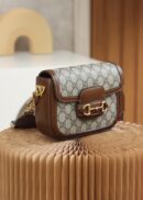 658574 Gucci 马衔扣1955系列GG迷你手袋 Gucci马鞍包 棕色