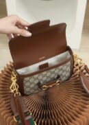 658574 Gucci 马衔扣1955系列GG迷你手袋 Gucci马鞍包 棕色