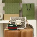 658574 Gucci 马衔扣1955系列GG迷你手袋 Gucci马鞍包 白色