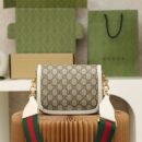658574 Gucci 马衔扣1955系列GG迷你手袋 Gucci马鞍包 白色