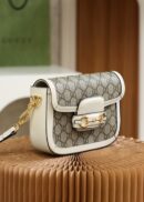 658574 Gucci 马衔扣1955系列GG迷你手袋 Gucci马鞍包 白色