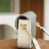 658574 Gucci 马衔扣1955系列GG迷你手袋 Gucci马鞍包 白色
