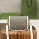 658574 Gucci 马衔扣1955系列GG迷你手袋 Gucci马鞍包 白色