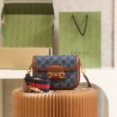 658574 Gucci 马衔扣1955系列迷你手袋 Gucci马鞍包 深蓝色