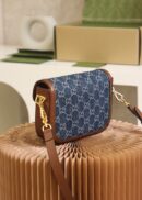 658574 Gucci 马衔扣1955系列迷你手袋 Gucci马鞍包 深蓝色