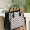 659983 Gucci 互扣式双G小号托特包 Gucci男女通用托特包 蓝色