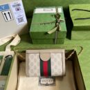 602676 Gucci Ophidia系列迷你肩背包 Gucci女士单肩包 米白色