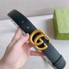 1660014479797865.jpg 627055 Gucci 双G带扣双面腰带 GG Supreme蓝色帆布男士皮带 金扣